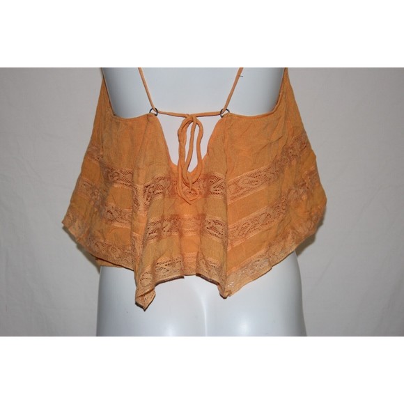 Free People Womens Home Again Crop Camisole Top Orange Boho Casual Various NWT - Picture 6 of 8